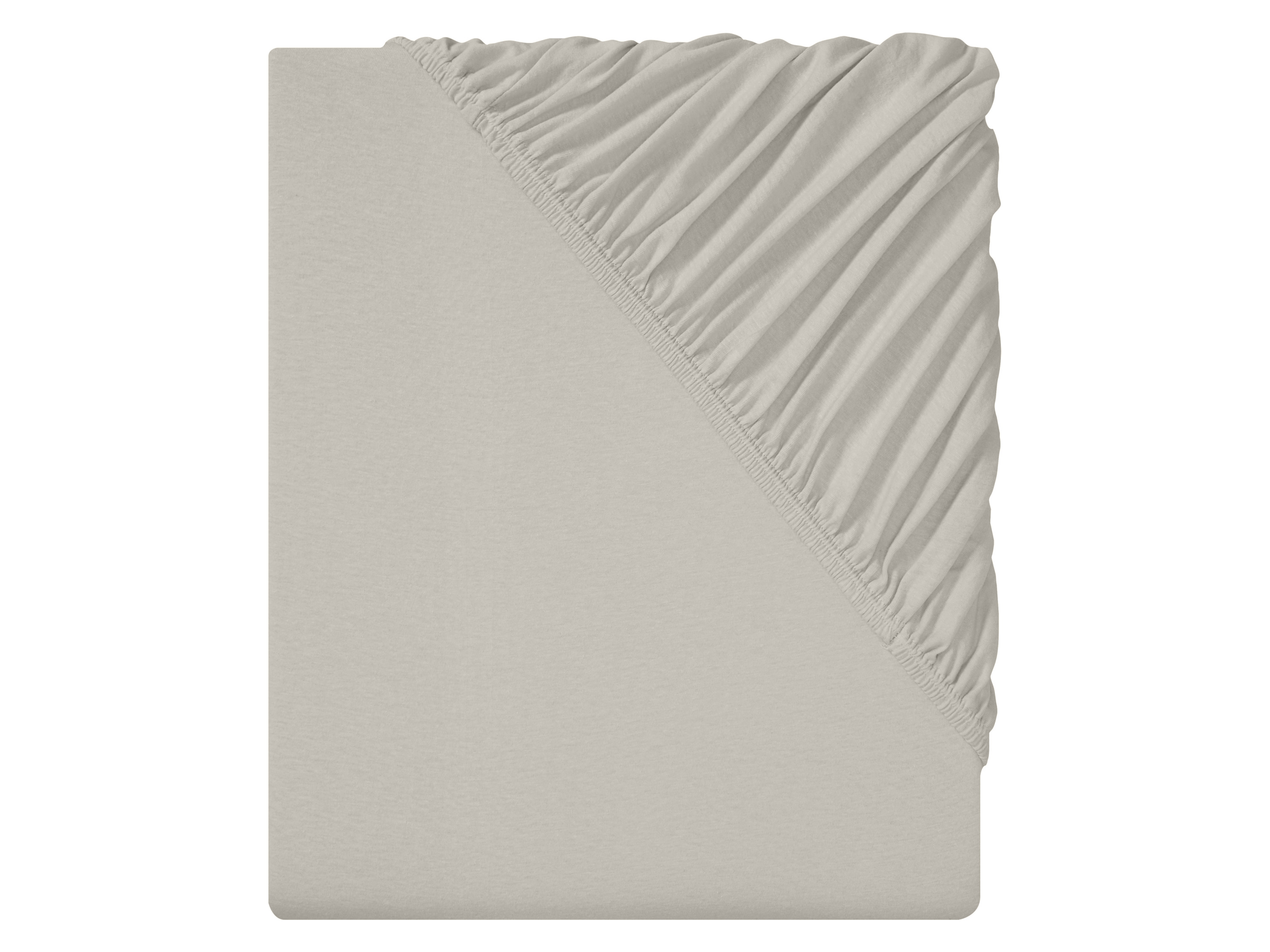 Livarno home Prześcieradło z lnem z gumką, 180-200 x 200 cm Beżowy