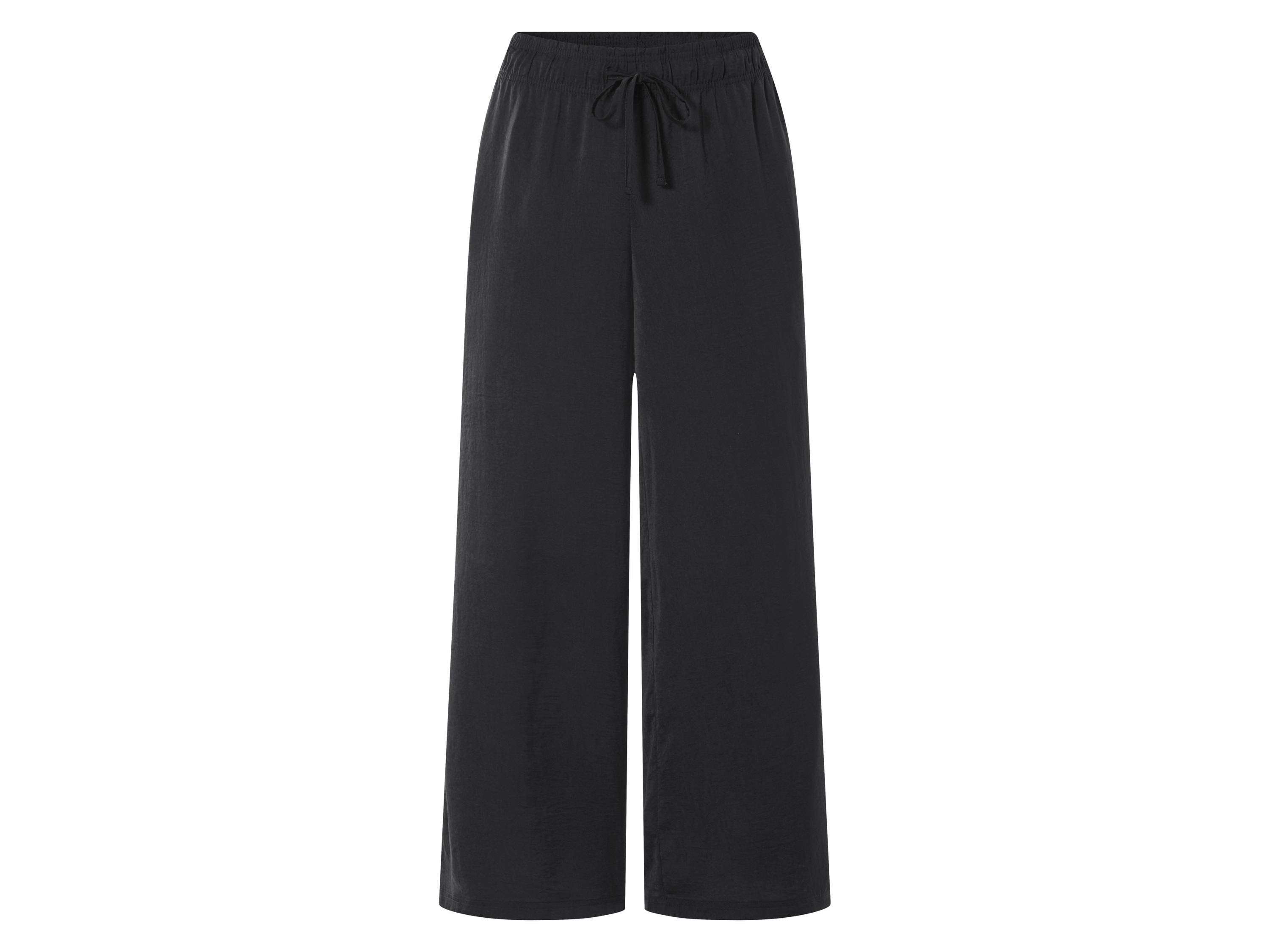 esmara Spodnie wide leg damskie Czarny, M40/42