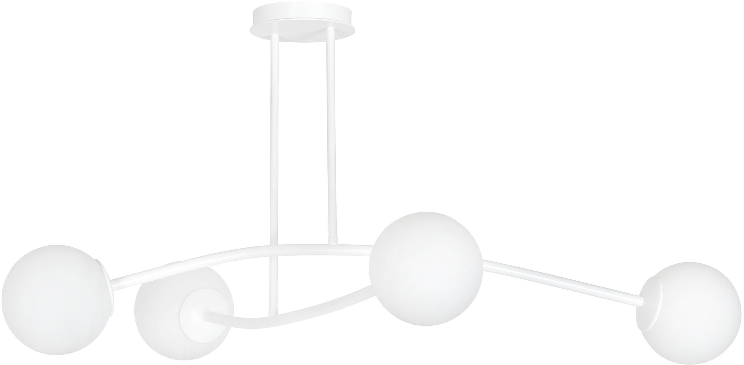Darmowa Dostawa - Lampa podsufitowa 4x10 W biała-mleczny Emibig Halldor 10254