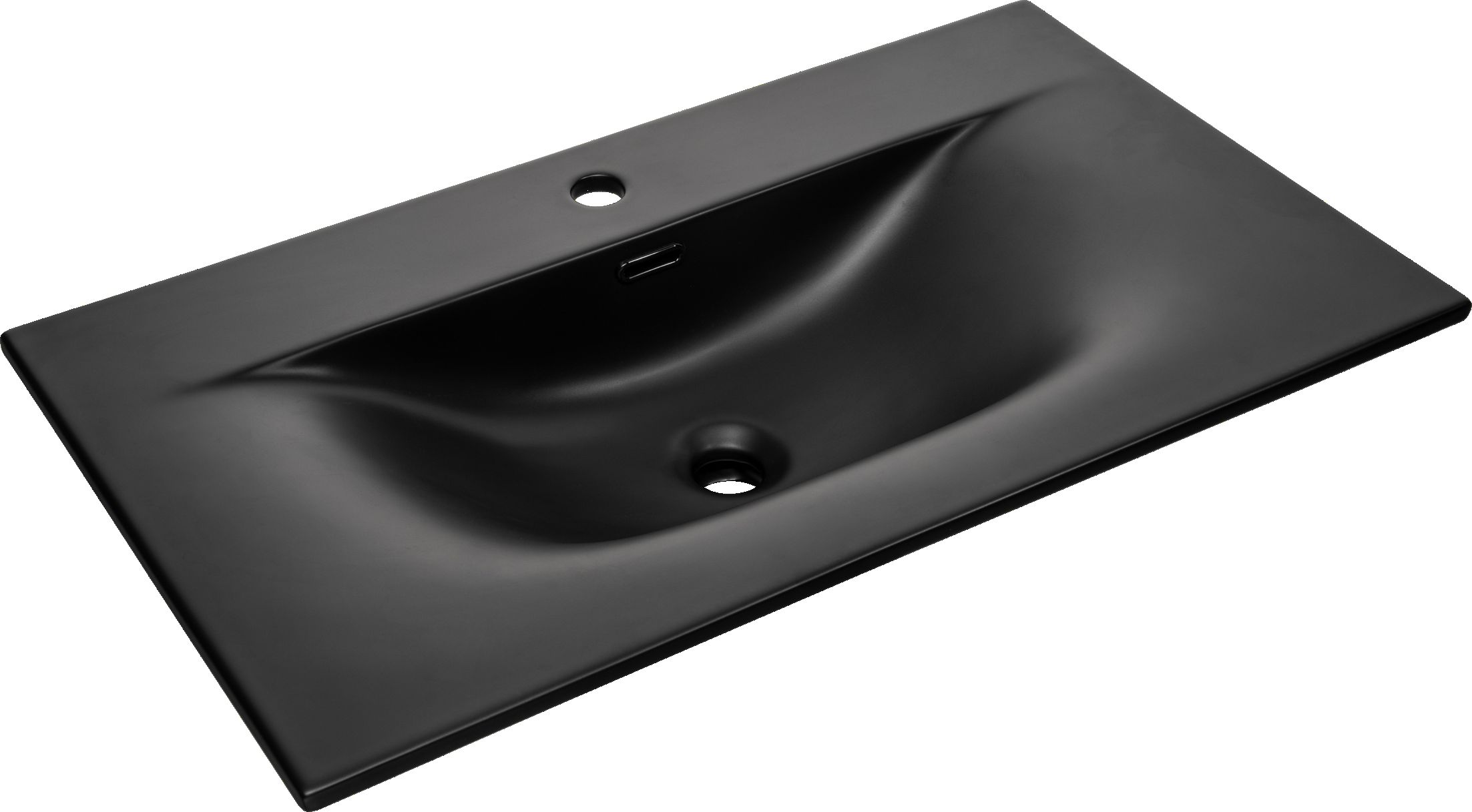 Darmowa Dostawa - Umywalka 81x46 cm prostokątna meblowa czarna Comad Sky SKY1BLACKMATT80DPE809980
