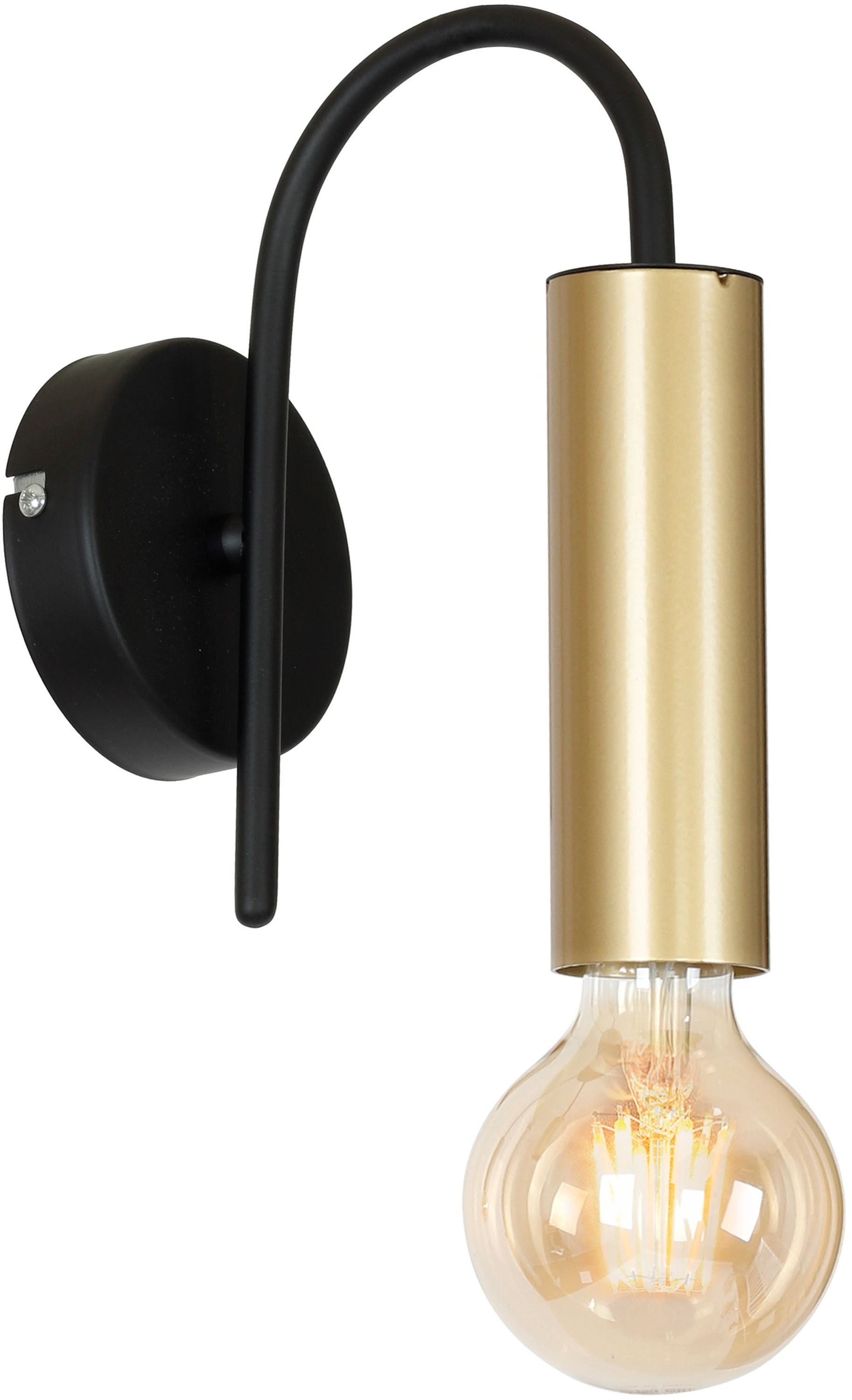 Darmowa Dostawa - Kinkiet 1x60 W czarny-złoty Luminex Loppe 0504
