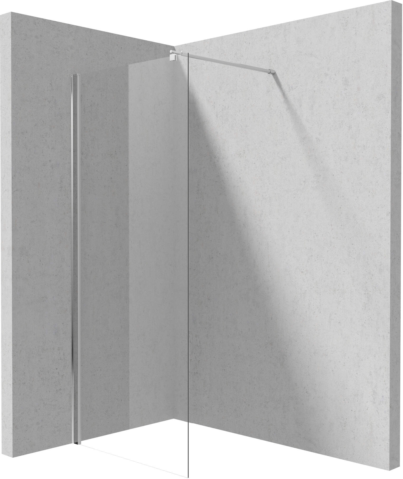 Darmowa Dostawa - Ścianka prysznicowa walk-in 80 cm chrom połysk/szkło przezroczyste Deante Kerria Plus KTS038P