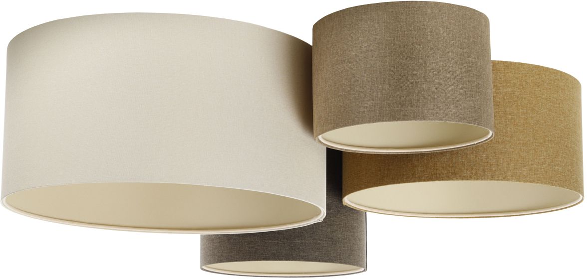 Darmowa Dostawa - Lampa podsufitowa 4x60 W brązowa BPS Koncept Boho Ellegant 084076