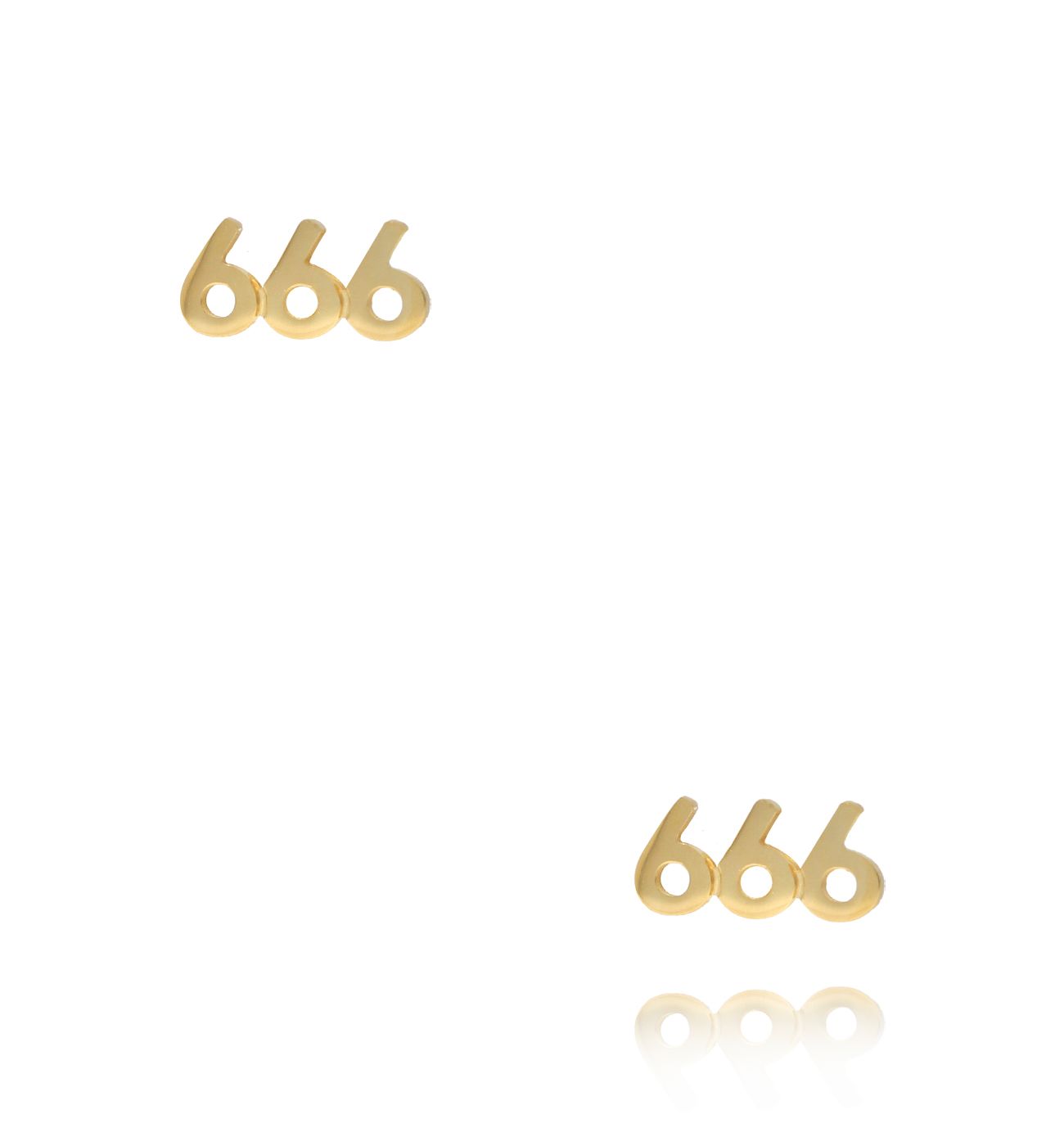 Kolczyki z anielską liczbą 666 złote KSA2325