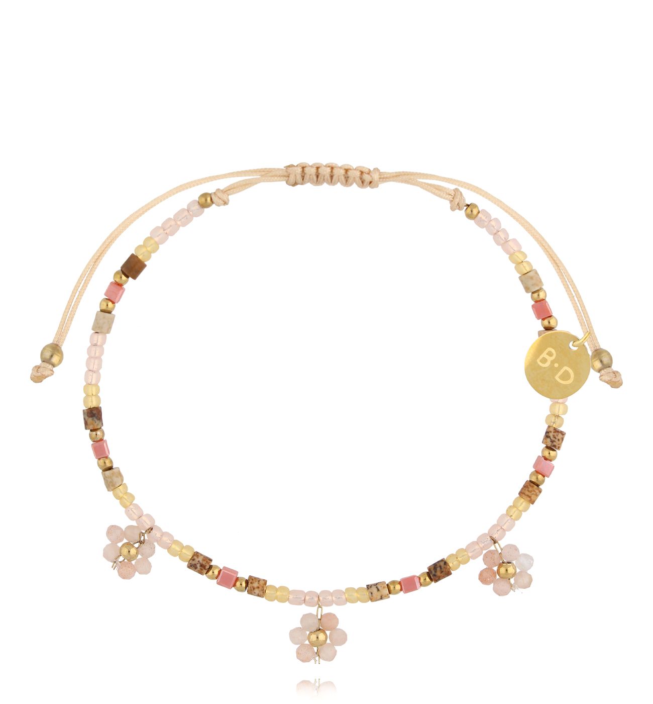 Bransoletka z kamieniami słonecznymi Stone Flowers BMT0254 - By Dziubeka