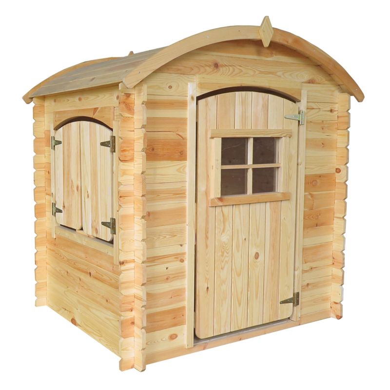 Drewniany domek zabaw Timbela z podłogą 1,1 m2, M505, drewno naturalne, grubość deski 19 mm, 1 szt.