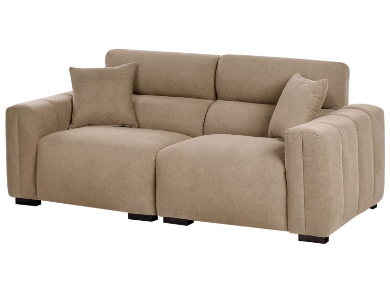 Sofa 3-osobowa jasnobrązowa FAUSKAN 1 szt.