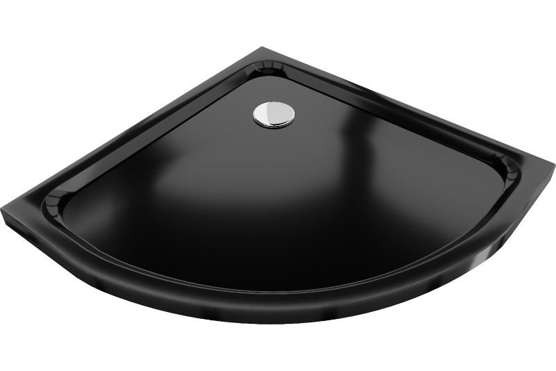 Brodzik Półokrągły Slim Mexen Czarny 70x70 cm 1 szt.