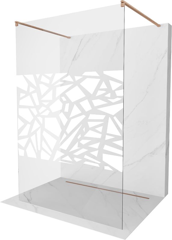 Ścianka prysznicowa Mexen Kioto biały wzór 110x200 cm 800-110-002-65-85 1 szt.