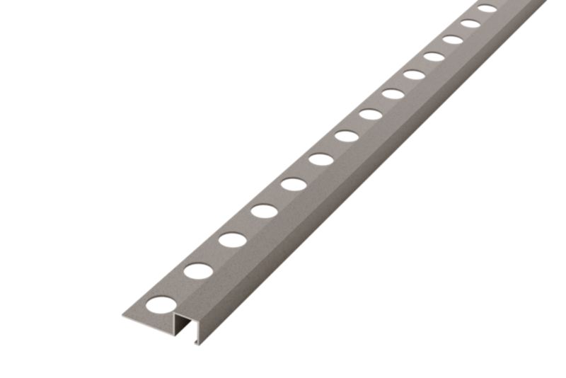 Listwa narożna aluminiowa AIQ Lambro szara matowa 1cm x 270cm 1 szt.