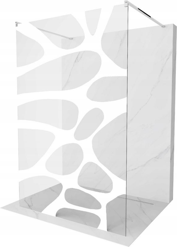 Ścianka prysznicowa Mexen Kioto biały wzór 120x200 cm 800-120-002-01-97 1 szt.