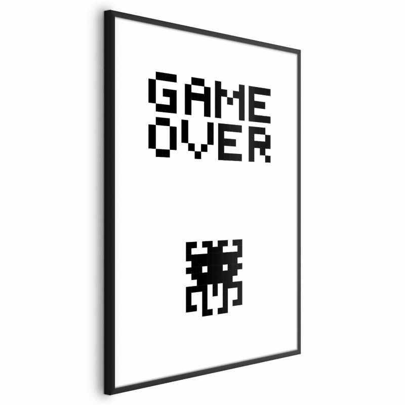 Plakat Artgeist Game over 21x30 cm z ramą czarną 1 szt