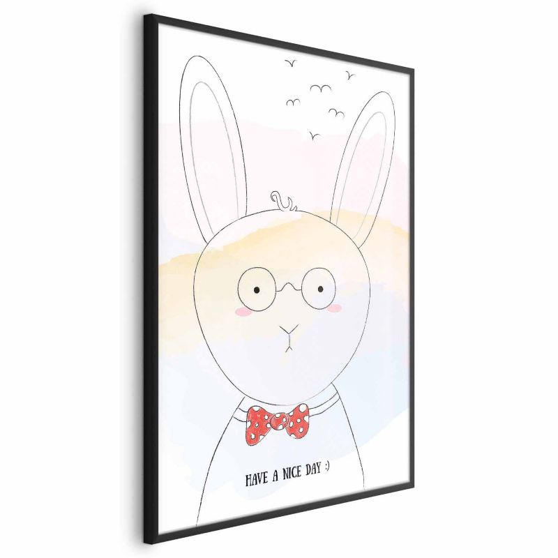 Plakat Artgeist Pozdrowienia od królika 29,7x42 cm z ramą czarną 1 szt
