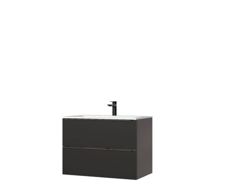 Szafka Comad pod umywalkę CAPRI 821 80 cm czarna mat 1 szt