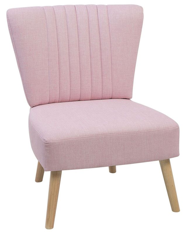 Fotel w stylu retro Vaasa Różowy 1 szt.