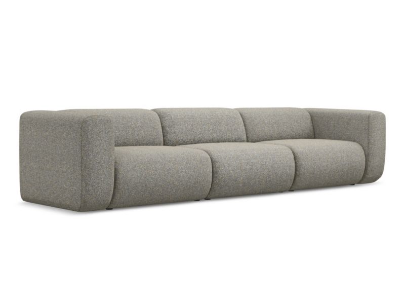 4-osobowa kanapa modułowa Makamii Ekahi z tkaniny strukturalnej 319x89 cm ciemny beż 1 szt.
