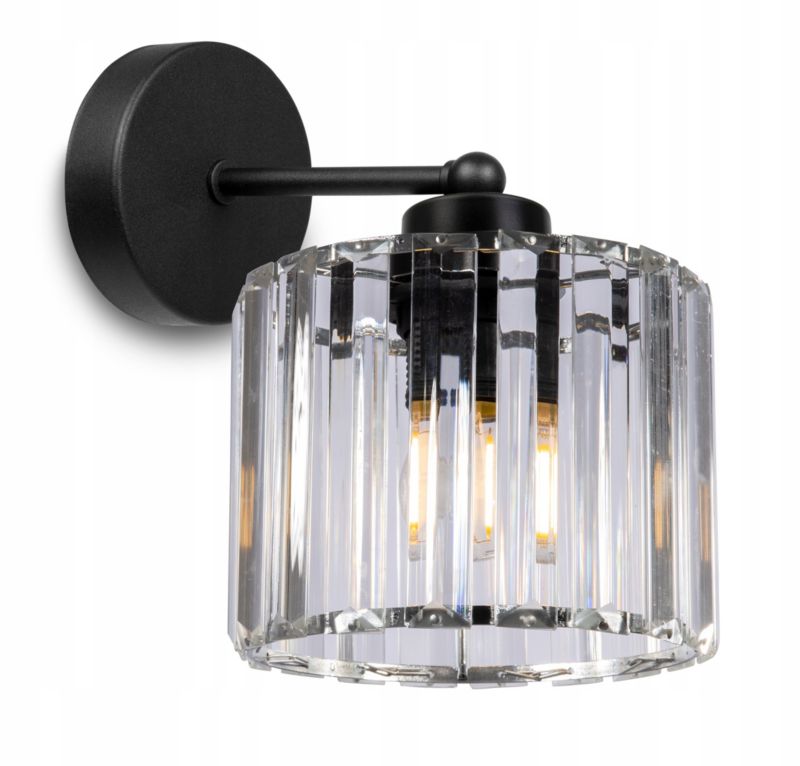 Lampa ścienna kinkiet Light Home LH Holdi prosty 1x E27 60W bezbarwny/srebrny 1szt.