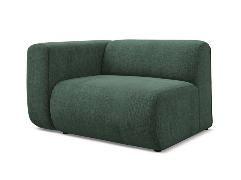 Moduł z podłokietnikiem lewy Makamii Ekahi z tkaniny szenilowej 114x89 cm zielony 1 szt.