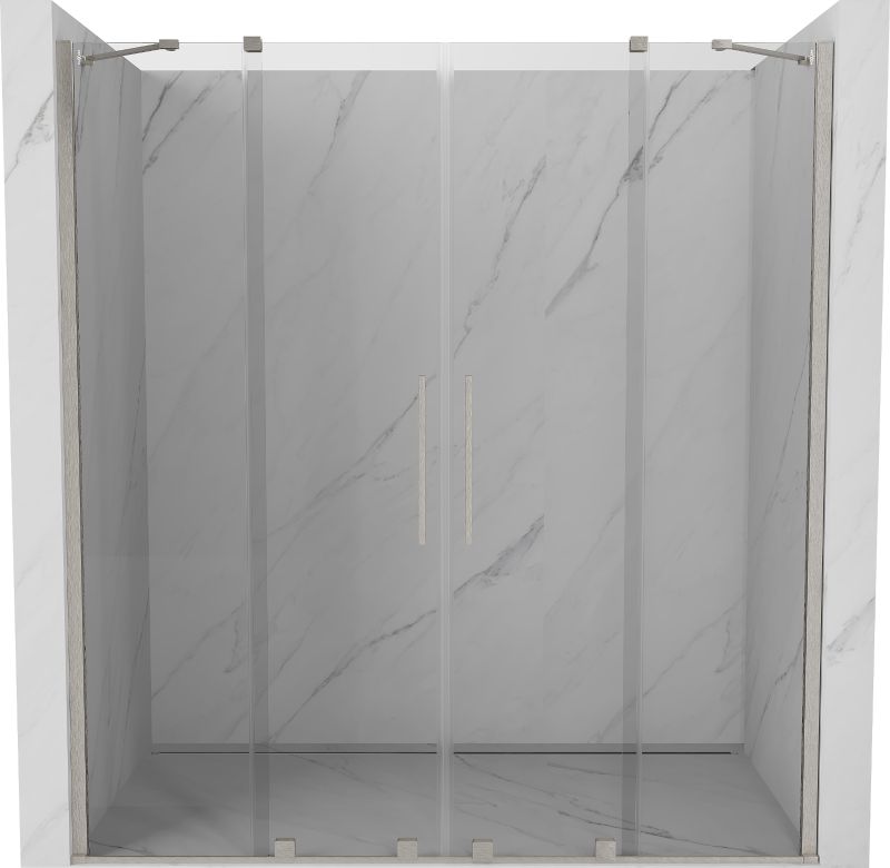Drzwi prysznicowe przesuwne Mexen Velar transparent nikiel 170 cm 1 szt.