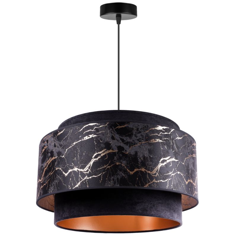 Lampa sufitowa wisząca Light Home LH Werona Duo 1x E27 60W złoty/szary beton 1szt.