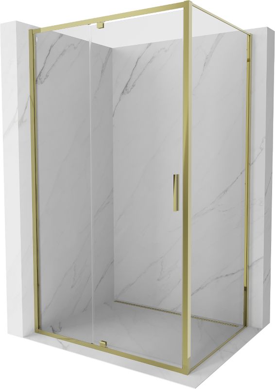 Kabina prysznicowa Mexen Exo uchylna 120 x 95 cm transparent złota 1 szt.