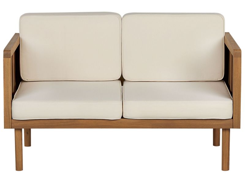 Sofa dwuosobowa Baratti Drewno akacjowe Jasne drewno 1 szt.