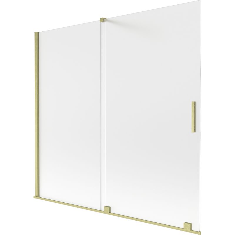 Parawan wannowy 2-skrzydłowy Mexen Velar szron złoty 170x150 cm 1 szt.