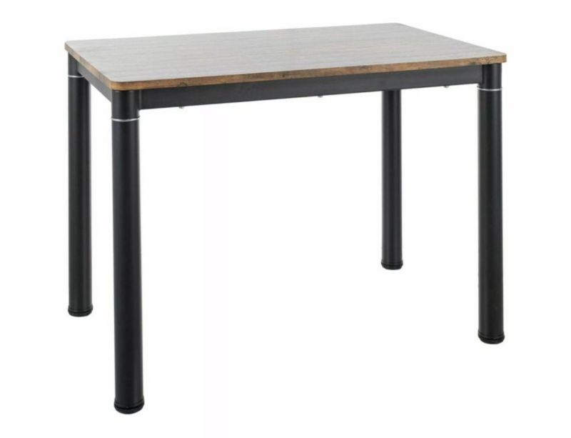 Stół Signal DAMAR 100x60 orzech vintage/czarny mat 1 szt