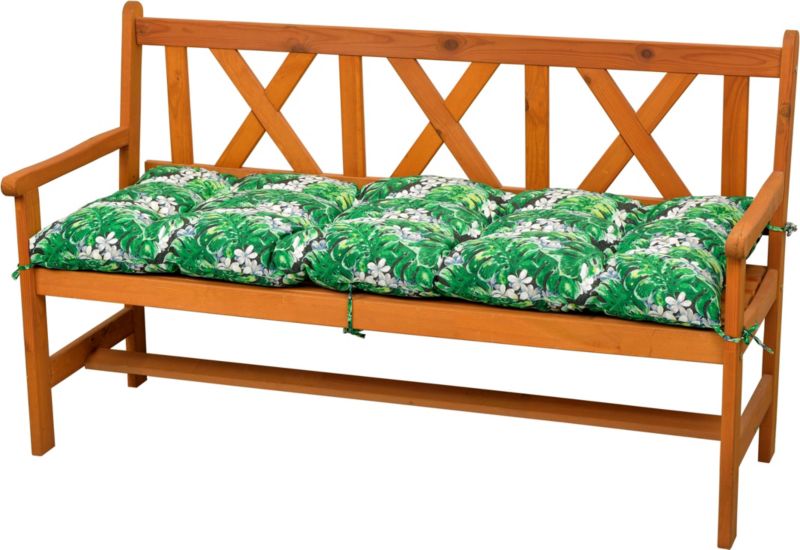 Poduszka na ławkę ogrodową AMPO 160 cm zielony czarny 1 szt.