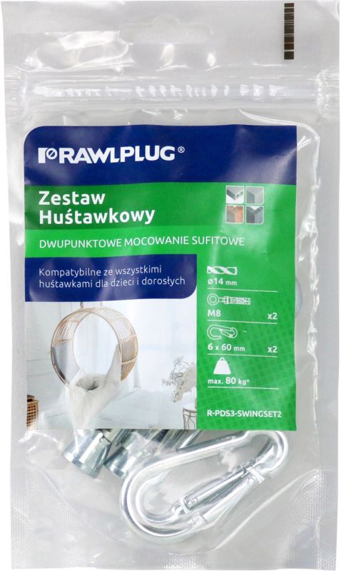 Zestaw huśtawkowy Rawlplug sufitowy dwupunktowy