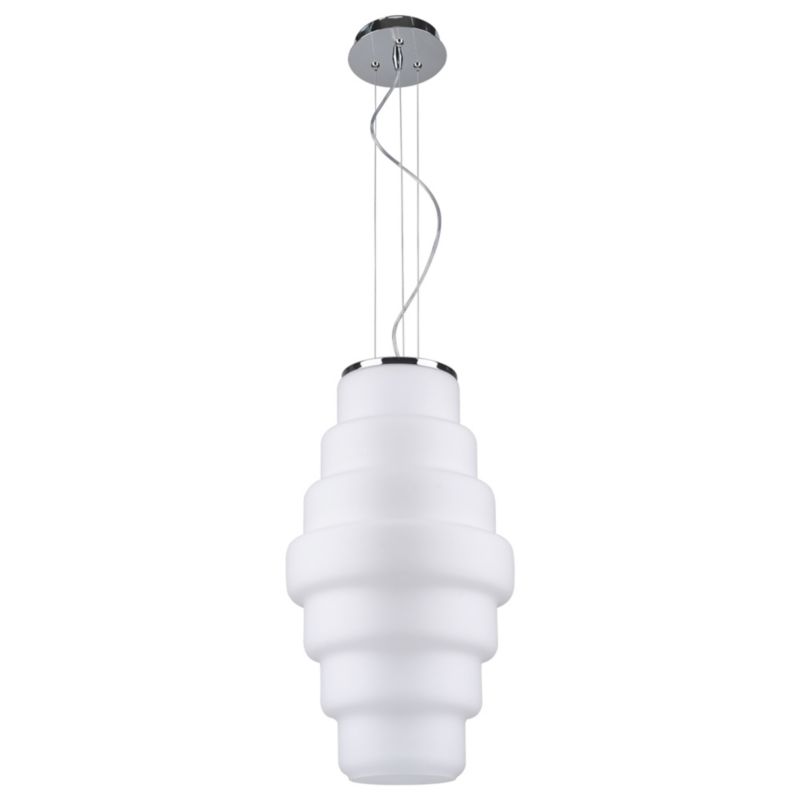 Lampa Wisząca SPOT Light 1xE27 Max.60W Klasyczne Połączenie Chromu i Bieli od Polskiego Producenta, 1 szt.