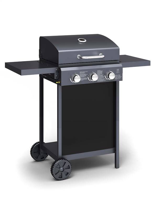 Grill gazowy Hammond 3 palniki czarny 1 szt.