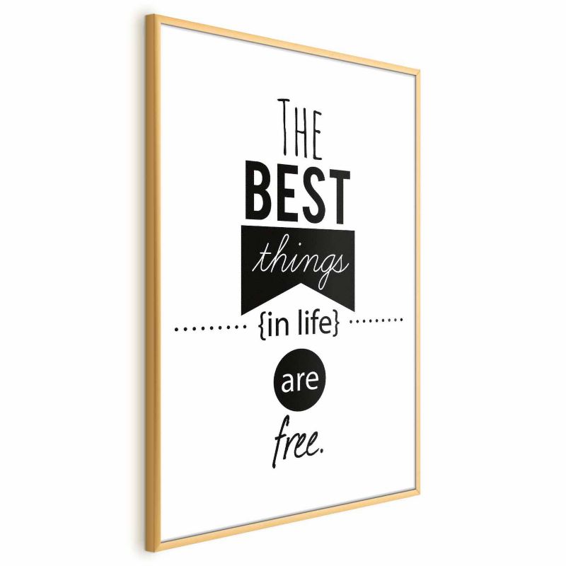Plakat Artgeist Best things in life 60x90 cm z ramą złotą 1 szt