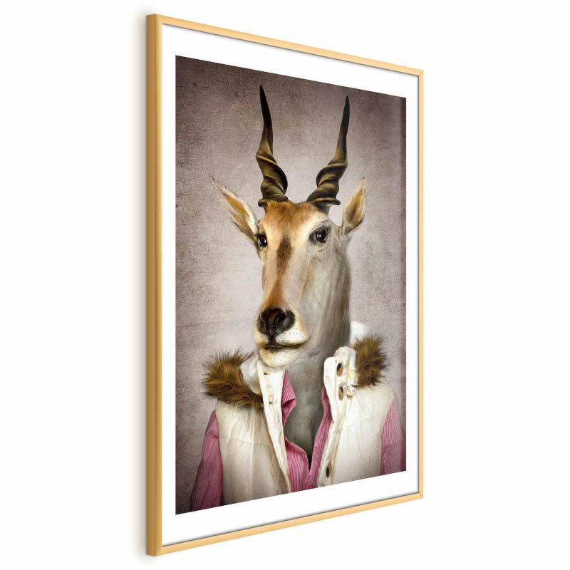 Plakat Artgeist Antylopa 40x60 cm z ramą złotą 1 szt