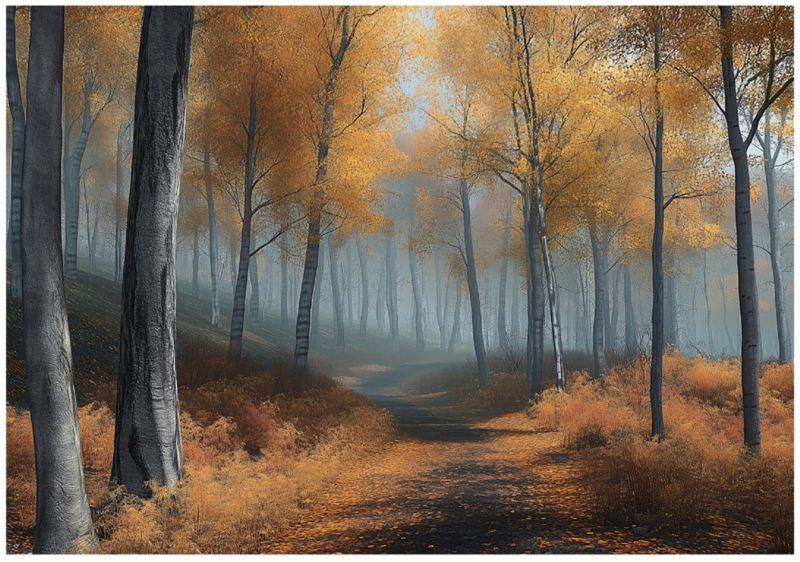 Fototapeta Las 3D Drzewa WALLARENA 350x250 cm Tapeta Do Sypialni Salonu Na Flizelinie 1 szt.