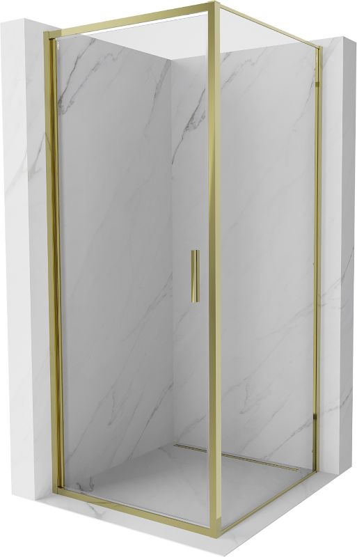 Kabina prysznicowa Mexen Exo uchylna 80 x 80 cm transparent złota 1 szt.
