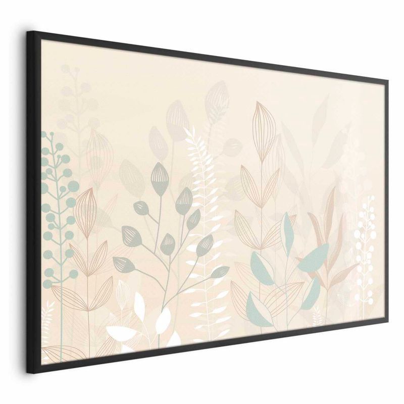 Plakat Artgeist Pastelowa polana 60x40 cm z ramą czarną 1 szt