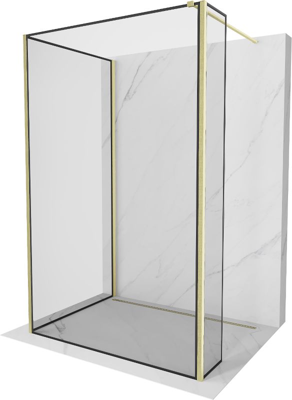 Ścianka prysznicowa Mexen Kioto czarny wzór 140x80x40 cm 800-140-080-221-55-70-0401 szt.