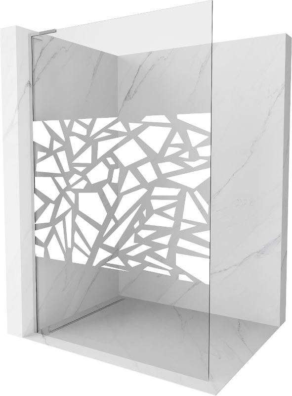 Ścianka prysznicowa walk-in Mexen Kioto L biały wzór 70x200 cm 800-070-103-01-85 1 szt.