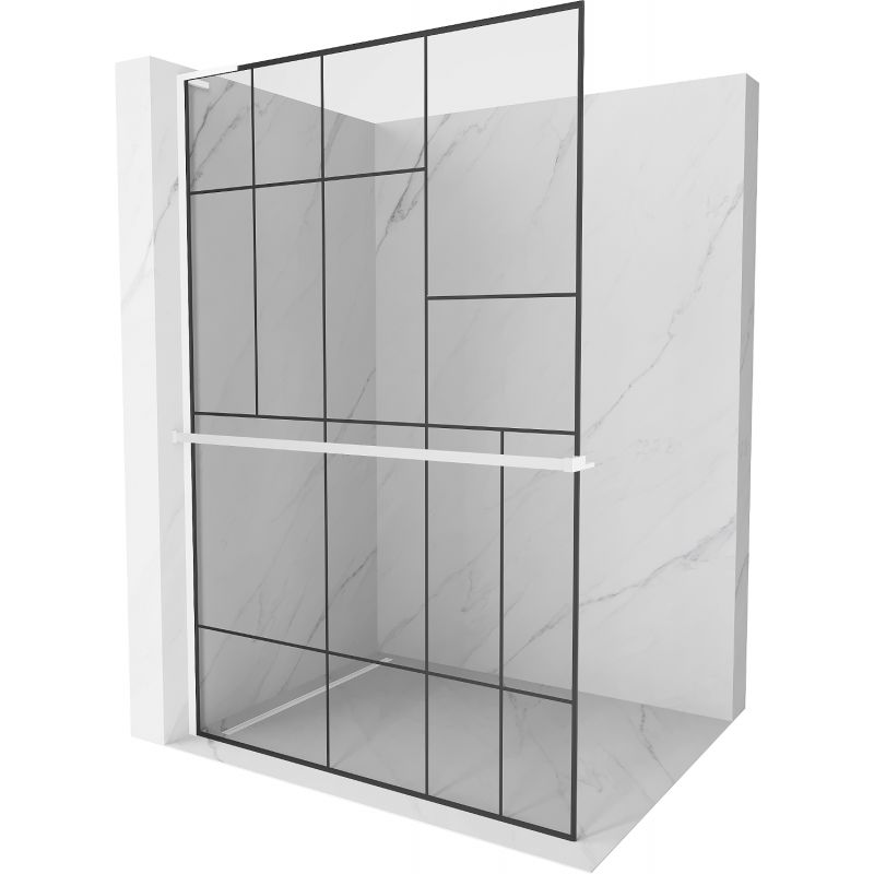 Ścianka prysznicowa Mexen Kioto+ L czarny wzór 90 x 200 cm 800-090-123-20-78 1 szt.
