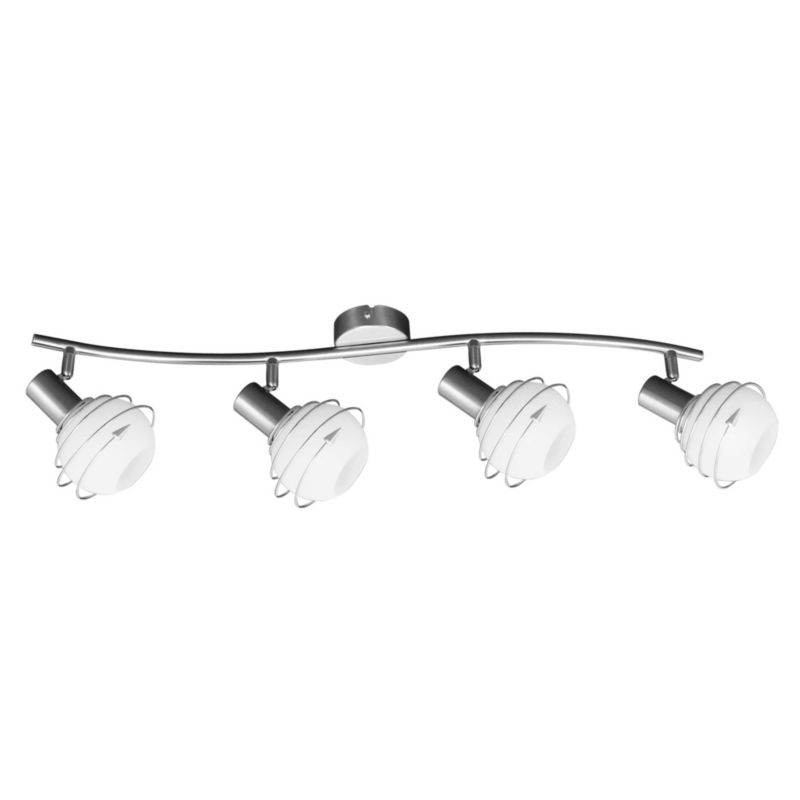 Lampa Sufitowa SPOT Light 4xE14 Max.40W Harmonijna Biel w Połączeniu z Satyną, Polski Producent, 1 szt.