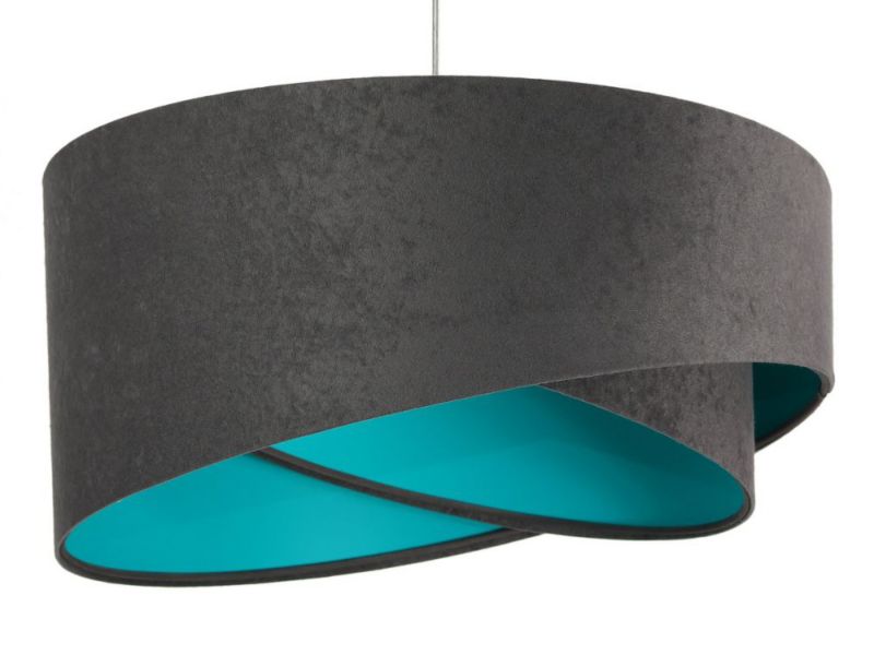 Lampa Bps Koncept wisząca GEMSTONE GRAY grafitowa/turkusowa 1 szt