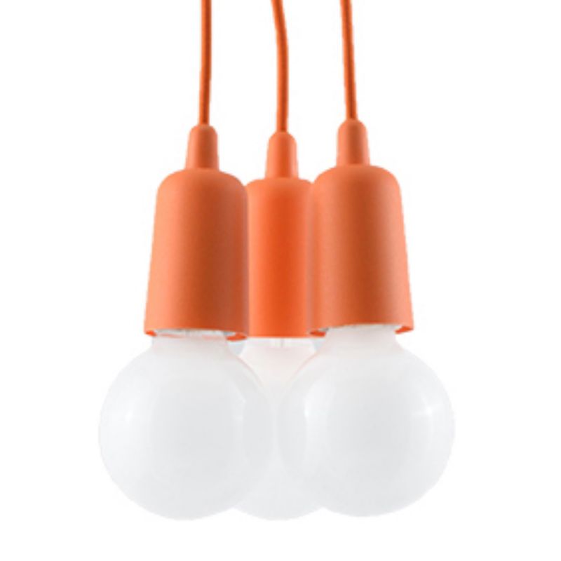 Lampa wisząca Sollux Lighting DIEGO 3 pomarańczowy 1 szt.