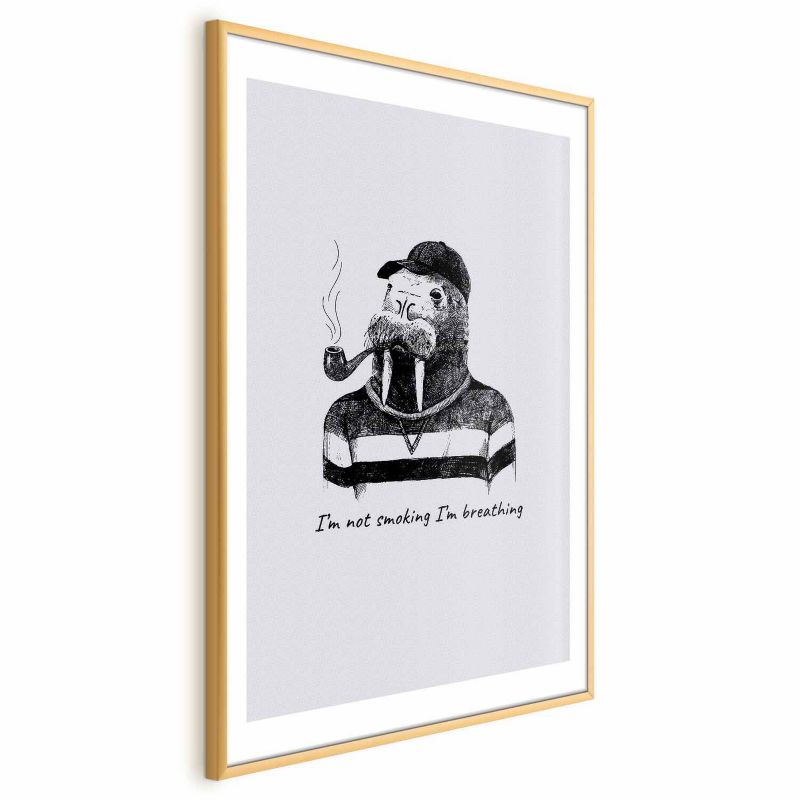 Plakat Artgeist Smoking 29,7x42 cm z ramą złotą 1 szt