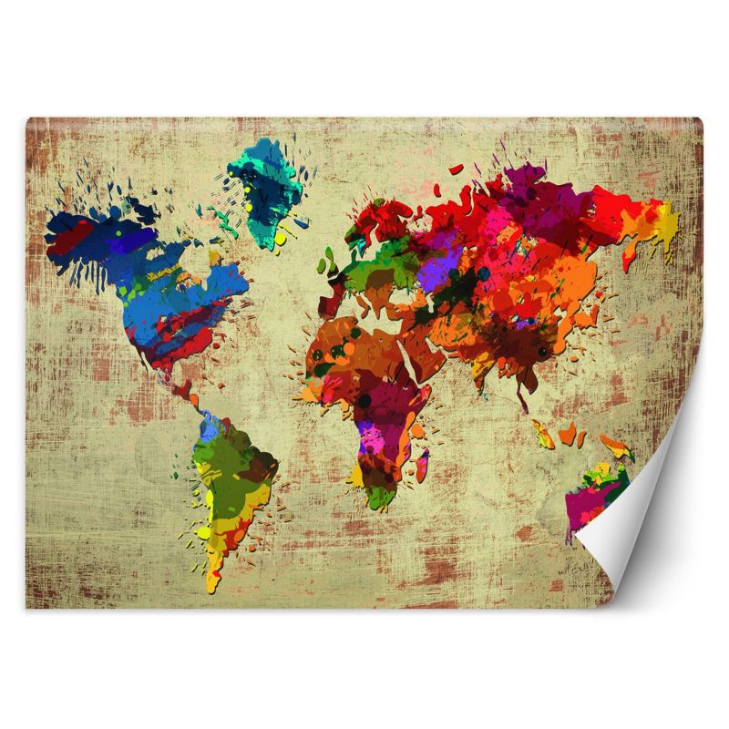 Fototapeta Feeby Mapa świata akwarela 150x105 1 szt
