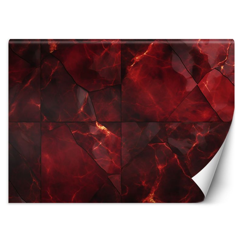 Fototapeta Feeby Czerwony marmur 3D 200x140 1 szt