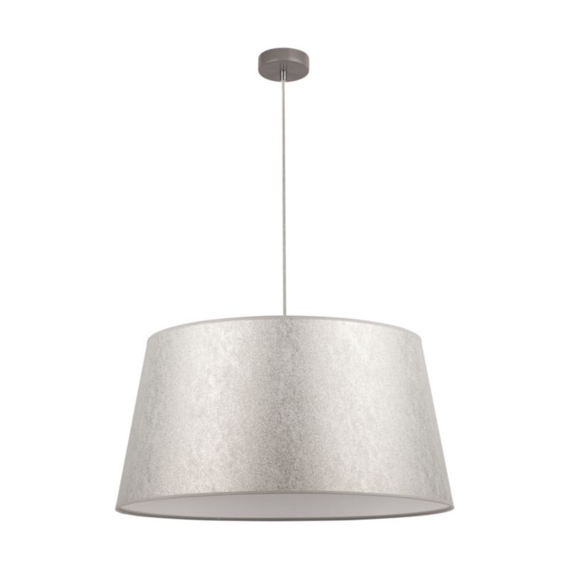 Lampa Wisząca SPOT Light 1xE27 Max.40W Elegancka Szarość w Połączeniu z Srebrnym Abażurem, Poski Producent, 1 szt.