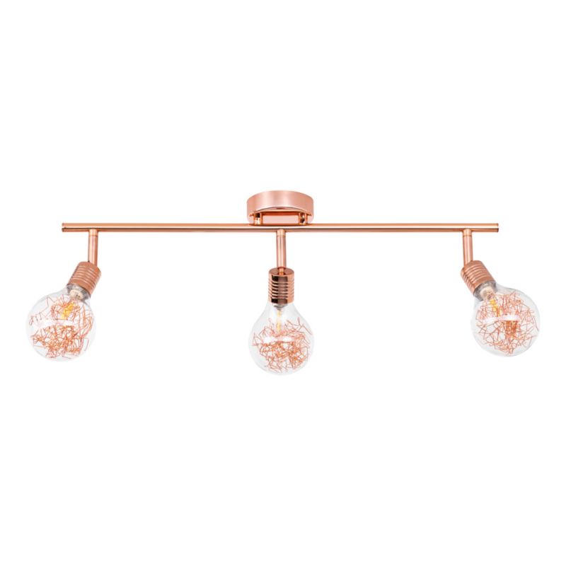 Lampa Sufitowa SPOT Light 3xG9 Max.28W Kombinacja Miedzi z Transparentnym Szkłem, Polski Producent, 1 szt.