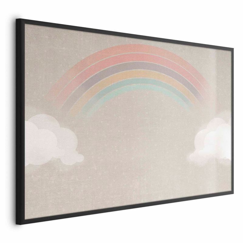 Plakat Artgeist Tęcza w deszczu 30x21 cm z ramą czarną 1 szt