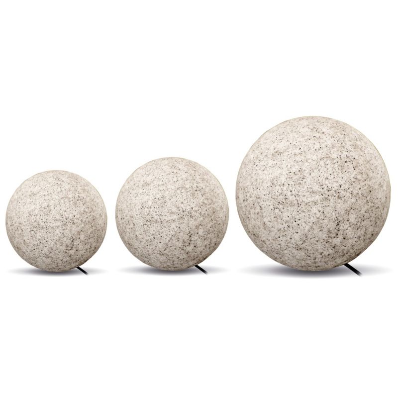 Zestaw kul ogrodowych świetlnych Kobi 25cm, 28cm, 38cm IP65 1 kpl.